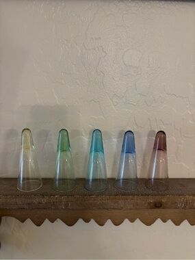 Vintage Artland Glass Mid-Modern Colored Shot Glasses